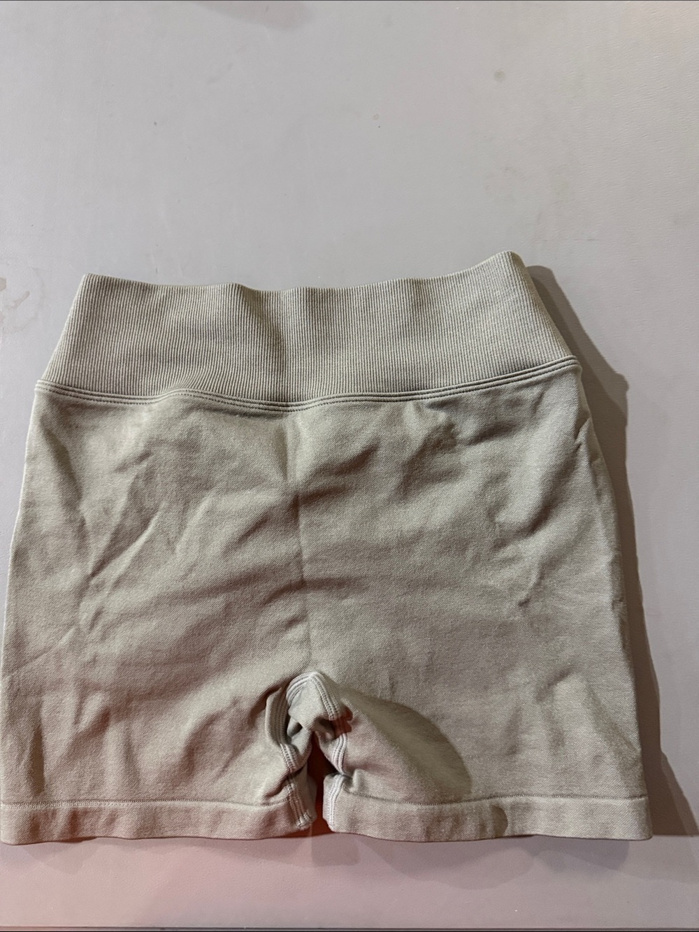 Women’s High-Rise Cream Bike Shorts
